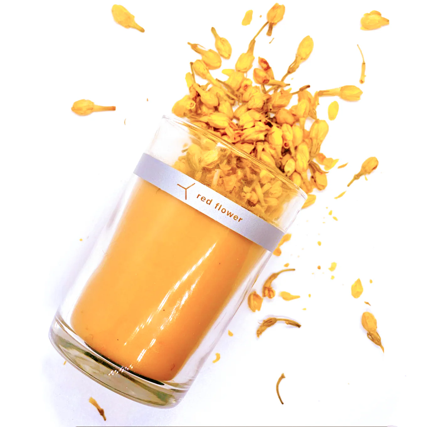 indian jasmine petal topped candle - Image 3